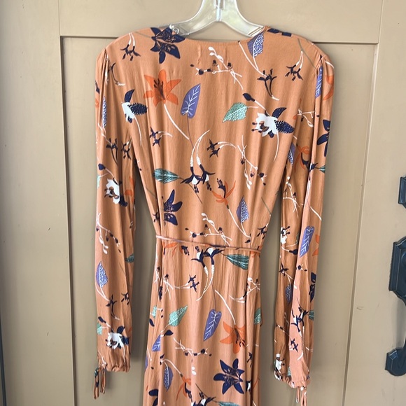 Madewell Audrey True Wrap Midi Dress Fall Floral Sz S - Picture 8 of 12